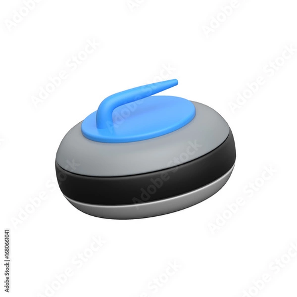 Fototapeta Get your hands on this amazing 3d icon of curling stone, winter game, ice sports