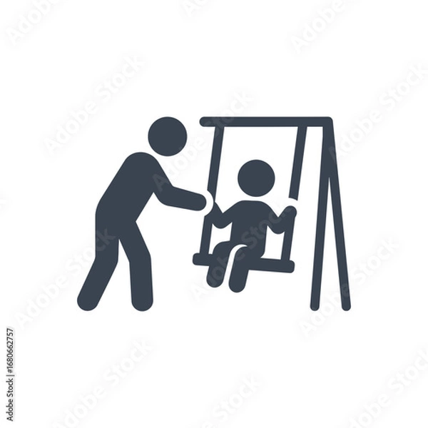 Obraz Push Swing Icon