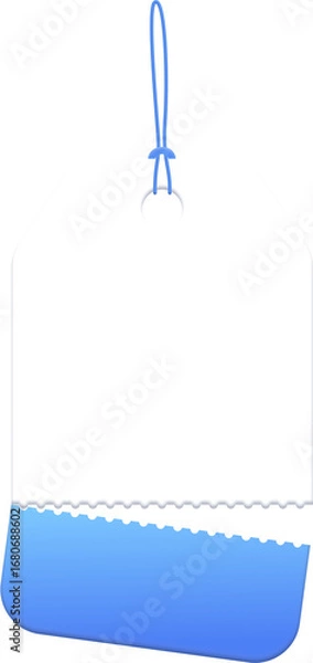 Obraz 라벨형 파란색 뜯어진 쿠폰 티켓 디자인