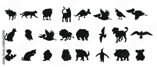 Obraz vector collection of silhouettes of zoo animals