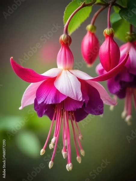 Fototapeta Intricate details of fuchsia flower