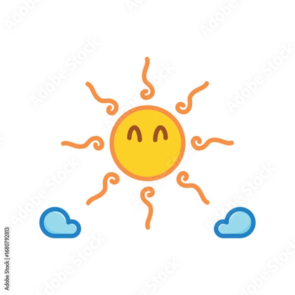 Obraz sunny icon vector design template elegant style