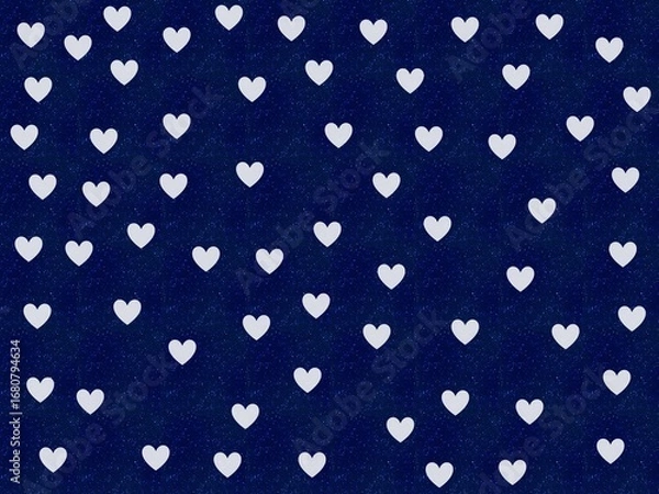 Fototapeta Heart with blue  pattern background 