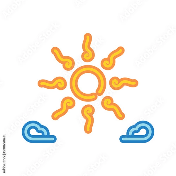 Obraz sunny icon vector design template elegant style