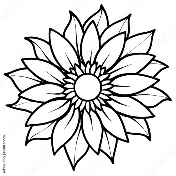 Fototapeta abstract sun flower vector