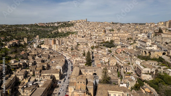 Fototapeta view of the city of Modica