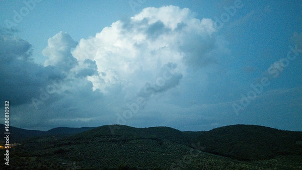Obraz clouds over the mountains
