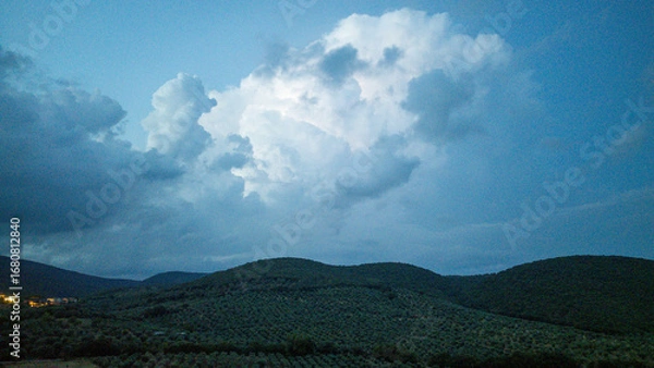 Obraz clouds over the mountains