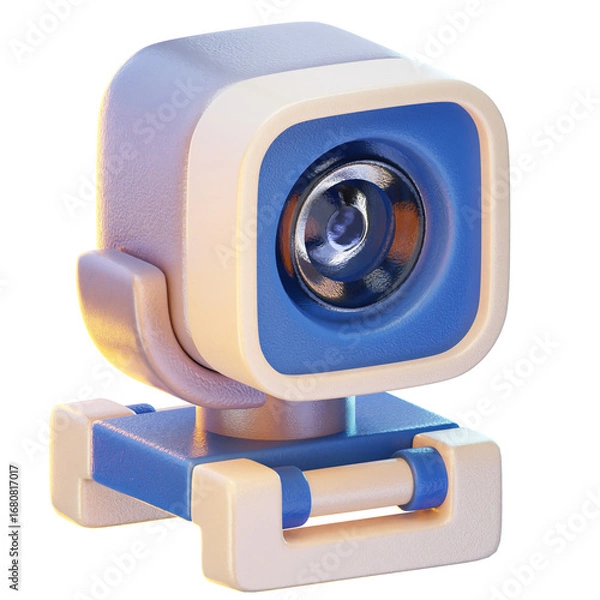 Obraz webcam 3d render icon, Technology and Computer illustration