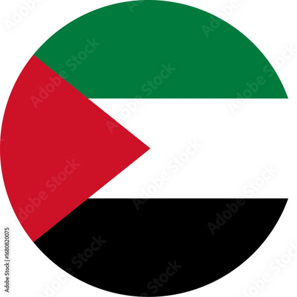 Obraz Palestine Flag Circular Badge