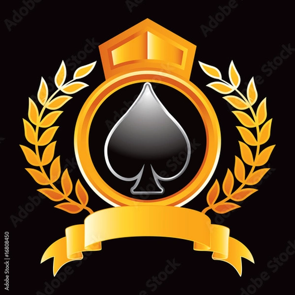 Obraz Spade playing card suit royal crest