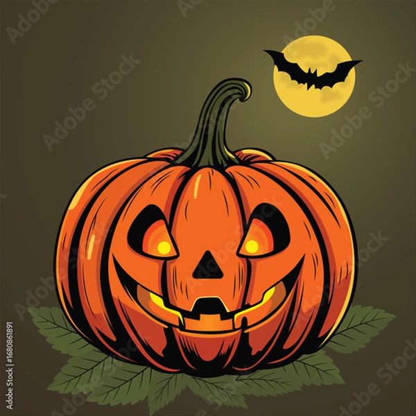 Obraz Halloween Pumpkin Vector