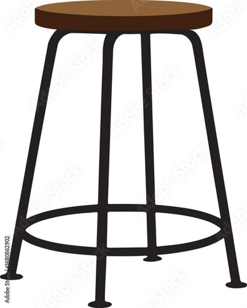Obraz Round Stool Colorful Vector Illustration Design (Version: 03)