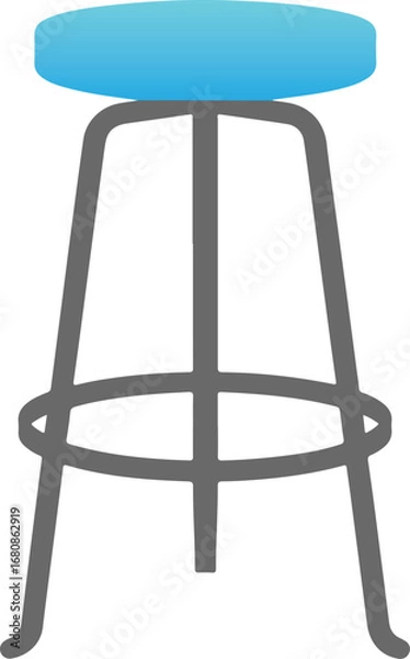 Obraz Round Stool Colorful Vector Illustration Design (Version: 02)