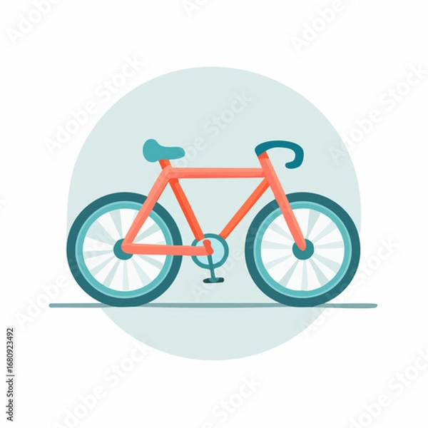Fototapeta Flat Vector Bicycle Icon