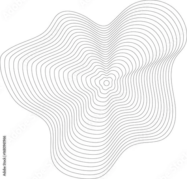 Fototapeta Circles lines wavy. Geometric technology round shape