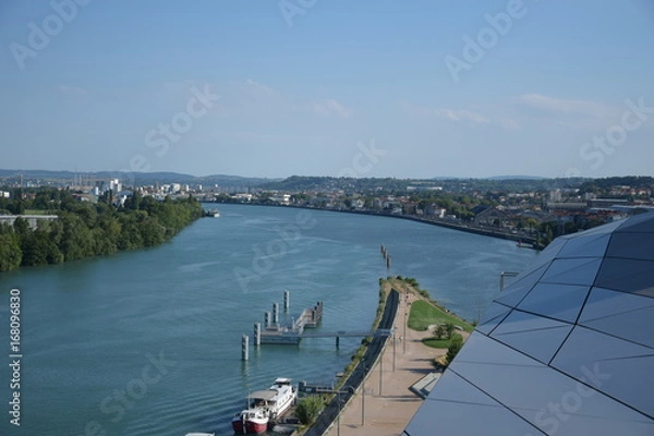 Obraz confluence entre le rhone et la saone
