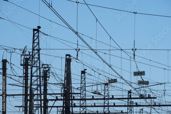 Obraz Railway overhead cables 02