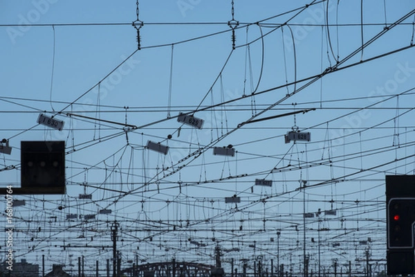 Obraz Railway overhead cables 03