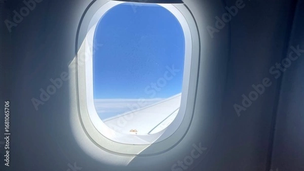 Fototapeta View from the plane window