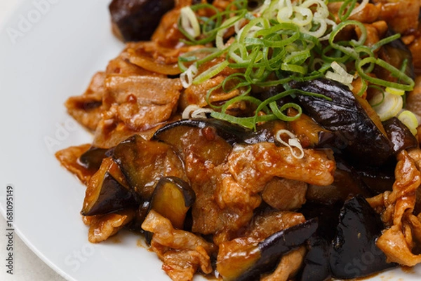 Obraz 豚バラとナスの炒め物