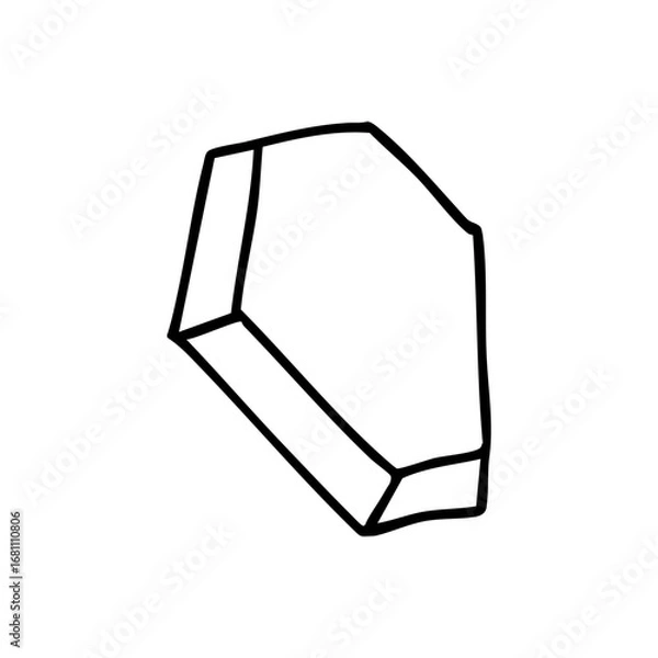 Fototapeta coffin icon hand drawn