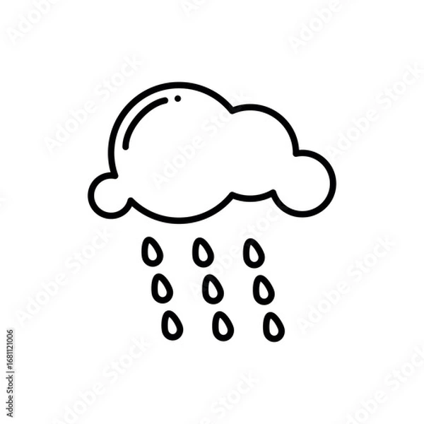 Obraz rainy icon vector design template elegant style