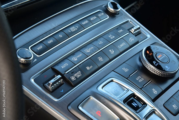 Fototapeta Control panel in car interior