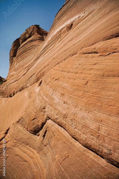 Obraz Exploring the stunning Danxia landform with wave-like rock formations
