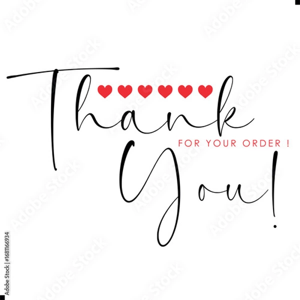 Obraz Thank You for Your Order. Elegant Thank You for Your Order Design with Stylish Graphics. Sophisticated Thank You for Your Purchase Image with Modern Elements. Chic Thank You for Your Order Graphic
