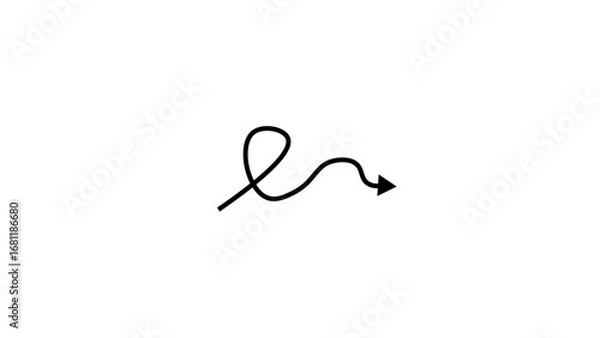 Obraz Squirrel arrow curved looped 4K Vector