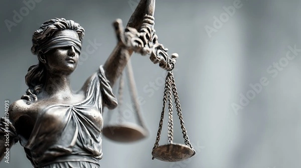 Obraz Lady Justice or Justitia statue with scales symbolizing law and fairness