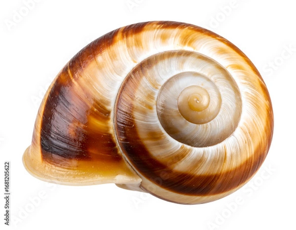 Fototapeta Shell of a snail isolated on transparent background