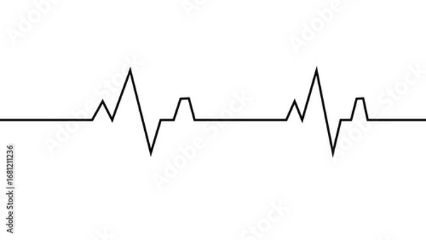 Obraz heartbeat graphs alive 4k Vector