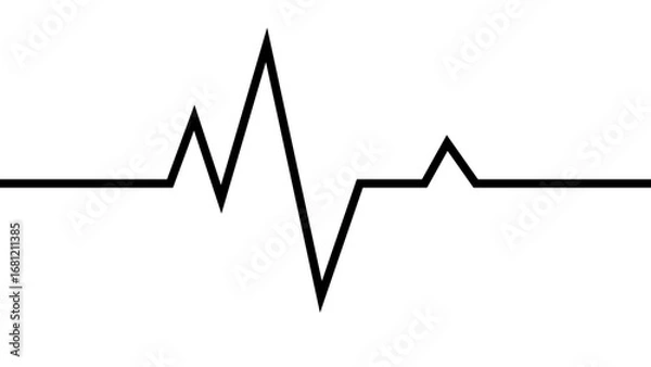 Obraz single heartbeat illustration 4K Vector