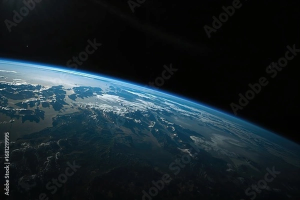 Fototapeta View of the Planet's Exterior from Afar