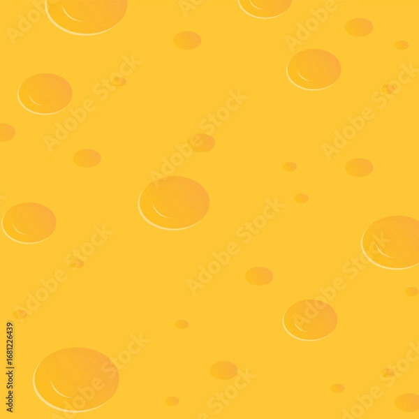 Fototapeta Seamless vector background texture of cheese. Yellow cheese pattern