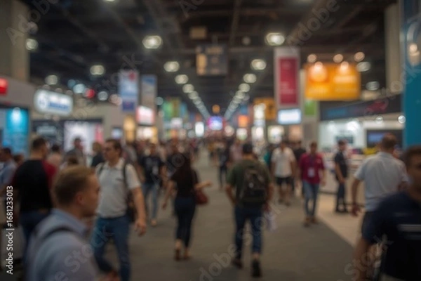 Fototapeta Blurred Background with Standing Subject, Enhanced in Post Production
