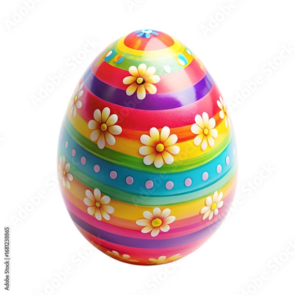 Obraz Easter Egg Colorful Pattern PNG Transparent Vector.