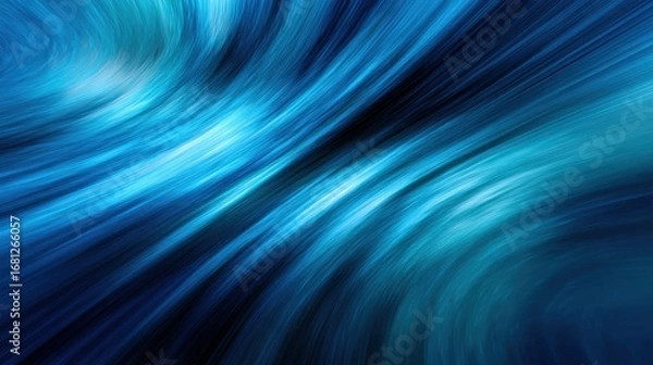 Fototapeta Flowing Abstract Blue Water Waves Motion Blur Background Texture Close Up Shot Modern Art