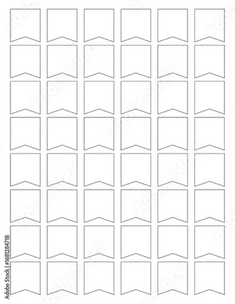 Fototapeta One Sided Arrow Square Grid Tracker – habit tracker stickers, bullet journal