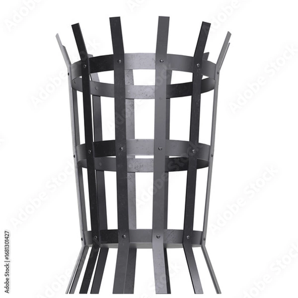 Obraz 3D rendering illustration of an Empty Fire Pit Basket