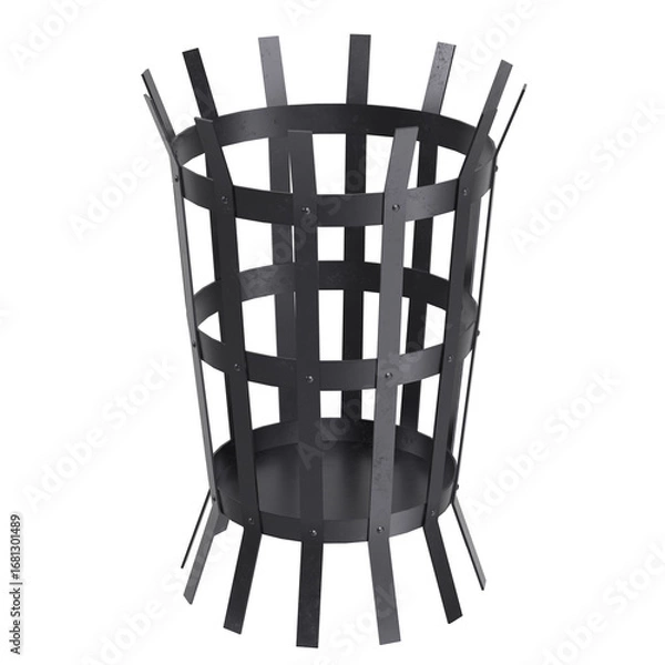 Obraz 3D rendering illustration of an Empty Fire Pit Basket