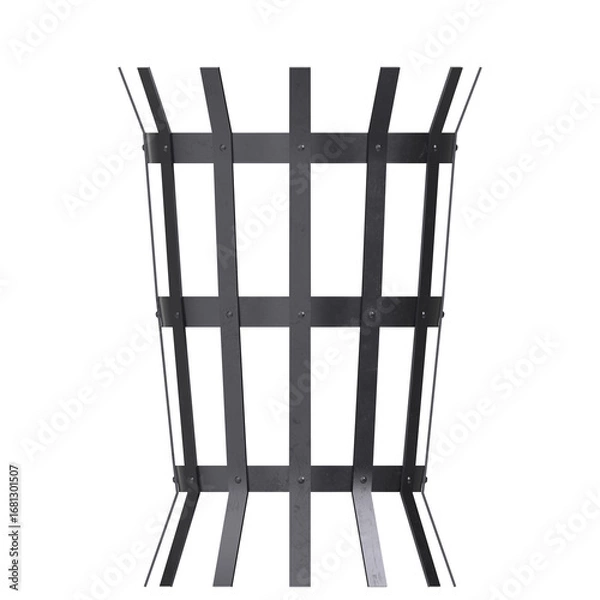 Obraz 3D rendering illustration of an Empty Fire Pit Basket