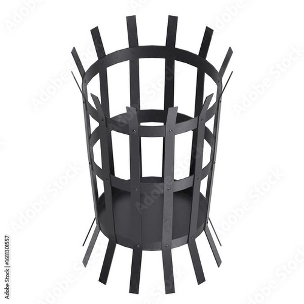 Obraz 3D rendering illustration of an Empty Fire Pit Basket