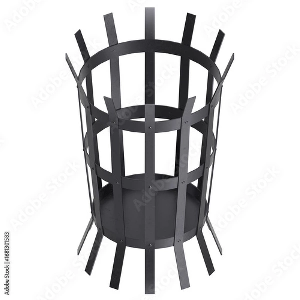Obraz 3D rendering illustration of an Empty Fire Pit Basket