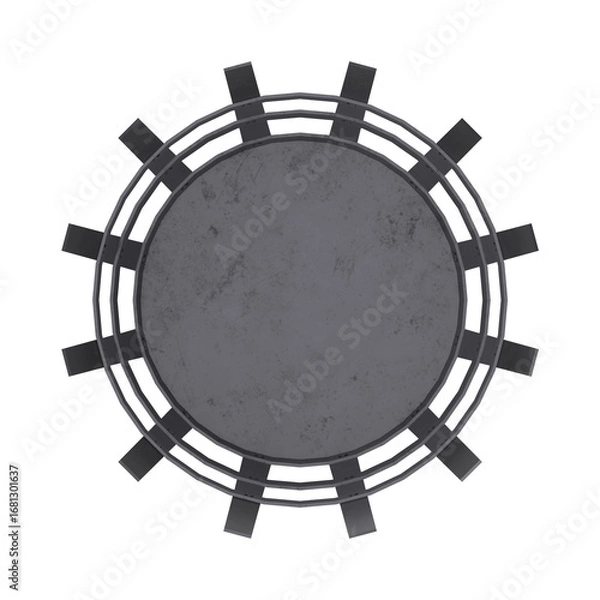 Obraz 3D rendering illustration of an Empty Fire Pit Basket