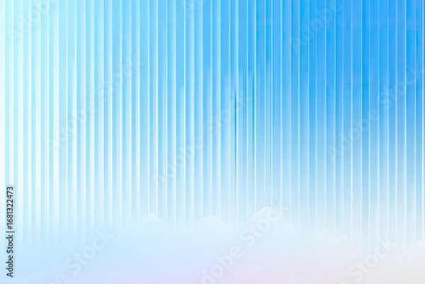 Fototapeta Light blue vertical striped drapes with soft gradient