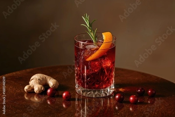 Obraz Crimson beverage placed on surface