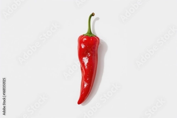 Obraz Red hot chili with mist of chili extract displayed against a plain backdrop